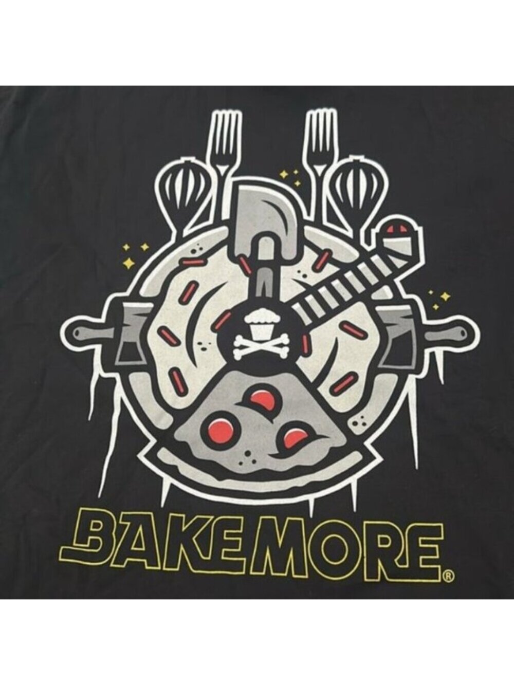 Johnny Cupcake Black The Millennial Snackin 100% Cotton T-Shirt Size Medium - Picture 5 of 7